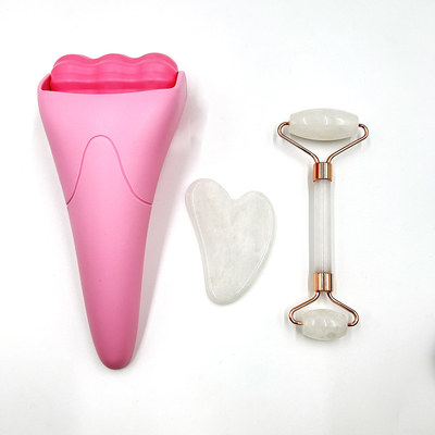 Jade Face Roller para Natural Anti-rugas Massagem de gelo e cuidados com a pele de beleza dos olhos