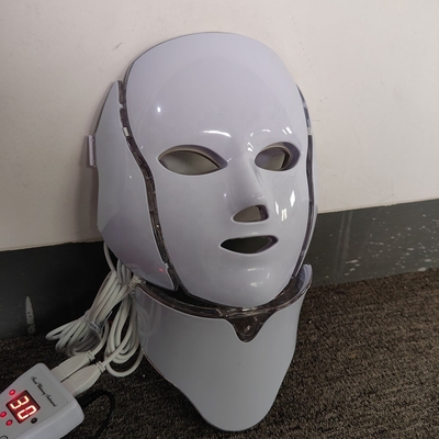 Máscara de plástico 7 cores LED Light Therapy para aperto da pele e redução de rugas