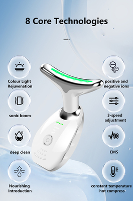 Microcorrente facial EMS Pescoço Face Lifting Massager Equipamento de beleza multifunção