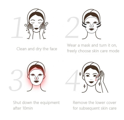 Máscara facial LED de silicone para apertar formas personalizadas e peso líquido do produto 0,5 kg