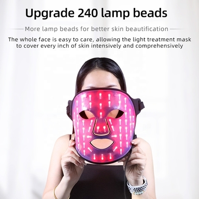 Máscara facial LED de silicone portátil Cuidados com a pele 4 Remover de rugas de cor para pescoço / garganta