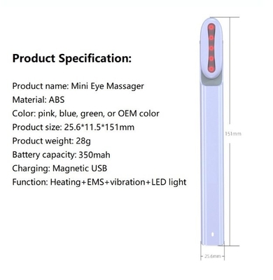 Cuidados de Saúde Pessoal 155*18,3*23,4 mm Rotação Microcorrente Ems Massagista Ocular Pulseira