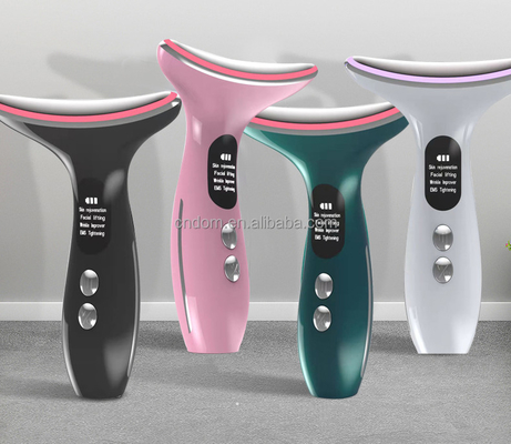 Neck Beauty Dispositivo de bateria de 3 cabeças Massagista elétrico com material de aço inoxidável ABS