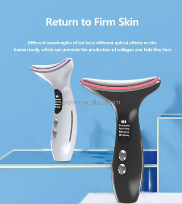 Neck Beauty Dispositivo de bateria de 3 cabeças Massagista elétrico com material de aço inoxidável ABS