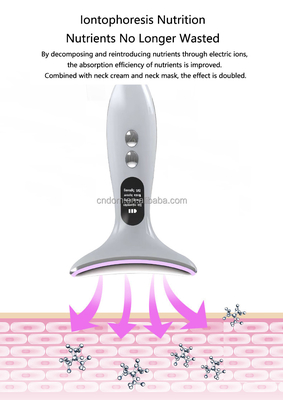 Neck Beauty Dispositivo de bateria de 3 cabeças Massagista elétrico com material de aço inoxidável ABS