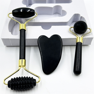 Home Jade Roller com Natural Xiuyan Stone Beauty Green Facial Ice Roller e Custom Box