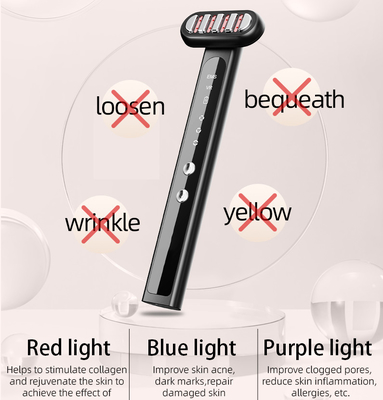 USB Carregamento Vanga de Olho Luz Vanga de Terapia Ems Vibrante Massagista Facial Lifting Eye 46G