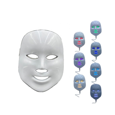Máscara de terapia de luz facial LED Modelo 2023 Anti acne 7 cores Impermeável NO Home