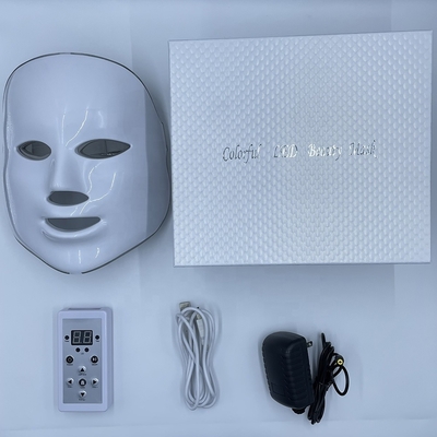 Máscara de terapia de luz facial LED Modelo 2023 Anti acne 7 cores Impermeável NO Home