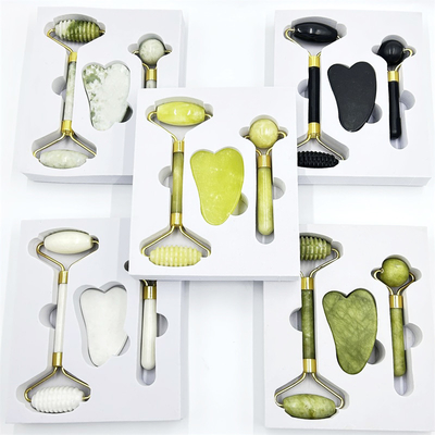 Xiuyan Stone Handle Large Body Gua Sha Jade Roller Gua Sha para Dores Musculares Massagista