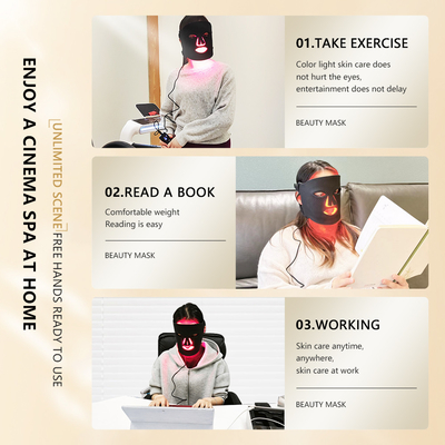 Home LED Light Therapy Mask 1060nm Red Facial Device para tratamento compacto e portátil