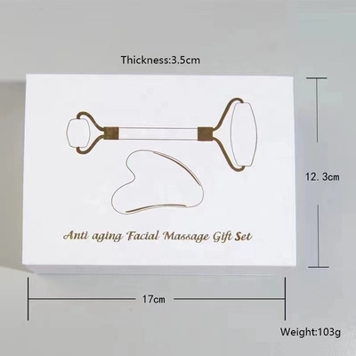 19*16*5cm Mini Jade Roller de mão de rótulo privado Face Lifting Gua Sha Set Box Tools 2023