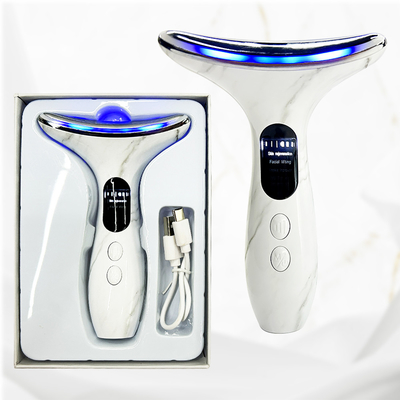 7 em 1 aparelho de lifting facial Anti-rugas Microcorrente de tensão da pele para pescoço e rosto