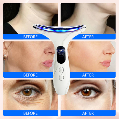 Dispositivo elétrico de massagem do pescoço com função antienvelhecimento 3 em 1 massagista facial e ocular