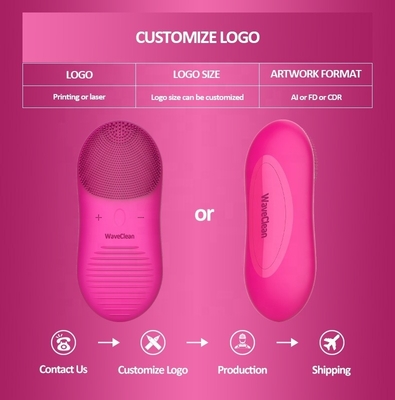 130*56*28 escova de silicone para lavagem facial com carregamento sem fio e massagem à prova d'água IPX6