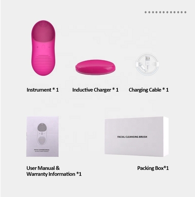 130*56*28 escova de silicone para lavagem facial com carregamento sem fio e massagem à prova d'água IPX6