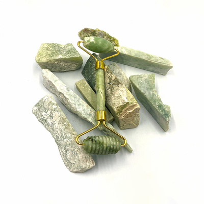 2024 Double Head Xiuyan Stone Jade Roller e Gua Sha Set para cuidados com a pele à prova d' água Sim