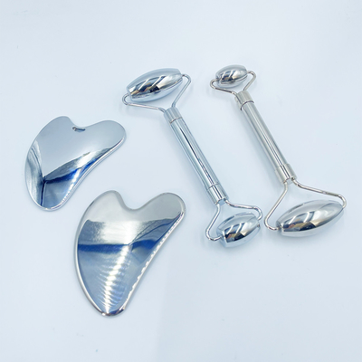Rolo de massagem facial de saúde 304 aço inoxidável Gua Sha Board raspando logotipo personalizado