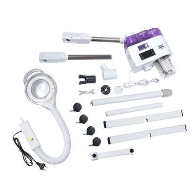 NO Máquina de vaporizador facial a frio quente controlada por aplicação para cuidados com a pele e SPA facial em branco