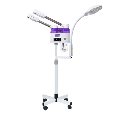 NO Máquina de vaporizador facial a frio quente controlada por aplicação para cuidados com a pele e SPA facial em branco