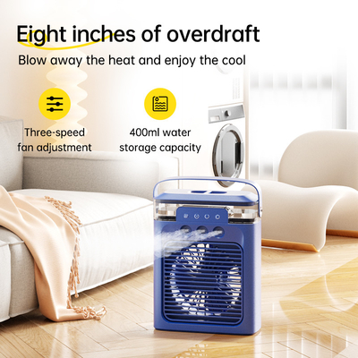 Ventilador elétrico mini USB portátil recarregável para refrigeração, ventilação e purificação de ar