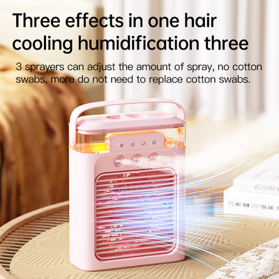 Ventilador elétrico mini USB portátil recarregável para refrigeração, ventilação e purificação de ar