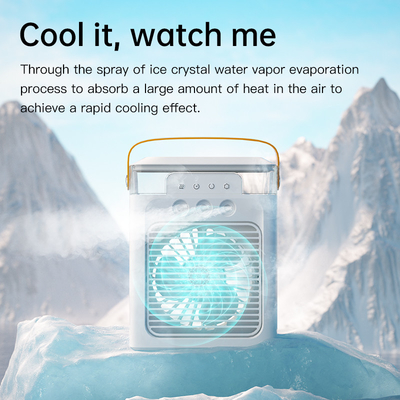 Ventilador elétrico mini USB portátil recarregável para refrigeração, ventilação e purificação de ar