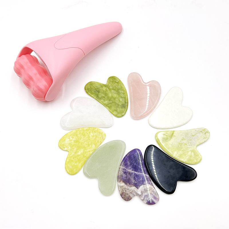 Jade Face Roller para Natural Anti-rugas Massagem de gelo e cuidados com a pele de beleza dos olhos
