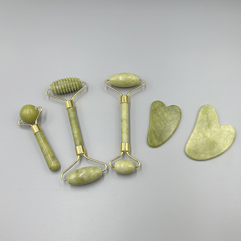 Cama de massagem com rolos de jade para massagem facial 19*16*5cm
