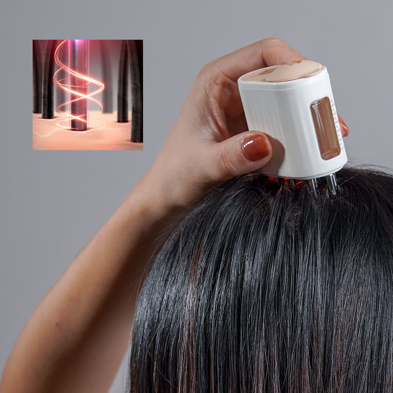 Tratamento de Microcorrente Terapia de Luz Vermelha Pincel de Crescimento Coração Massagista Escova para Crescimento de Cabelo