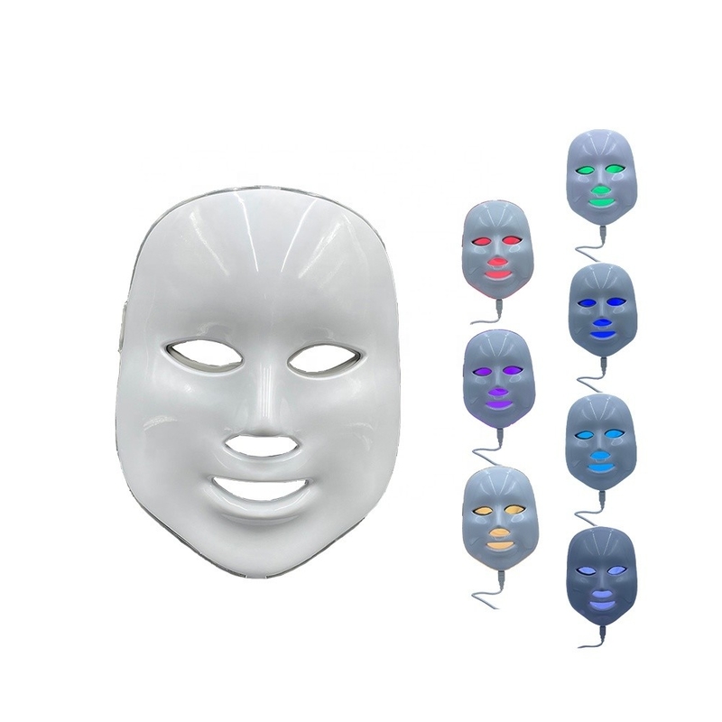 Máscara de terapia de luz facial LED Modelo 2023 Anti acne 7 cores Impermeável NO Home