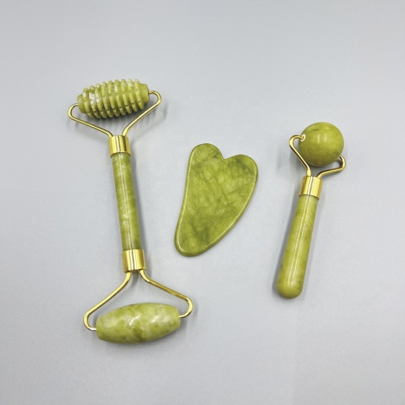 19*16*5cm Mini Jade Roller de mão de rótulo privado Face Lifting Gua Sha Set Box Tools 2023