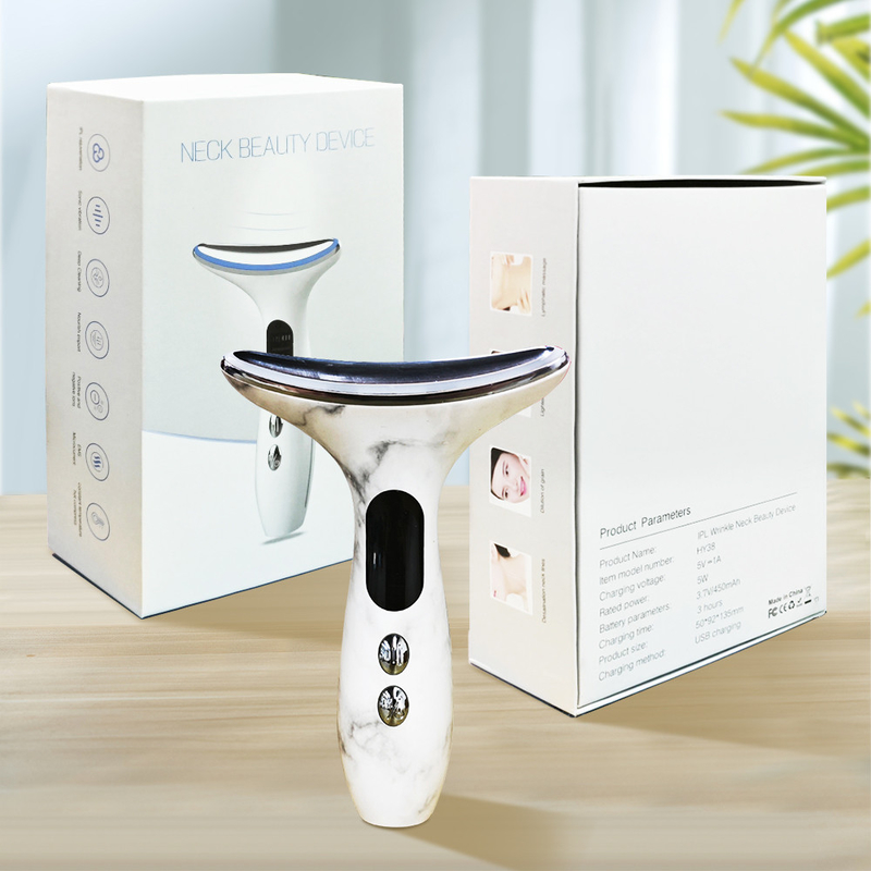 EMS Dispositivo de estimulação muscular elétrica de pescoço e rosto para massagem facial e ocular