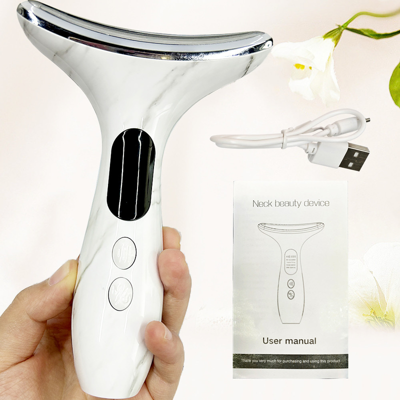 Dispositivo elétrico de massagem do pescoço com função antienvelhecimento 3 em 1 massagista facial e ocular