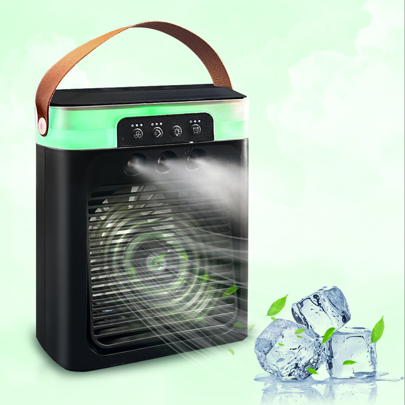 2024USB portátil recarregável Mini Room Air Cooler de água com bateria USB Foldable Fan
